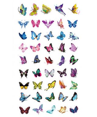 Tatouages temporaires "papillons"