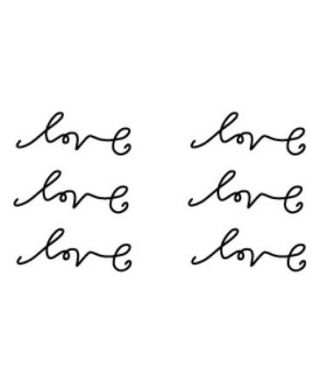 Tatouages temporaires "LOVE"