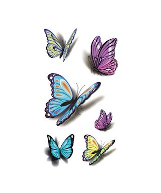 Tatouages temporaires "papillons"