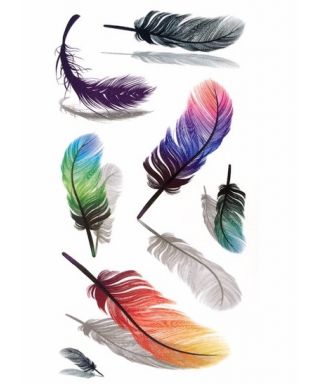 Tatouages temporaires "plumes"