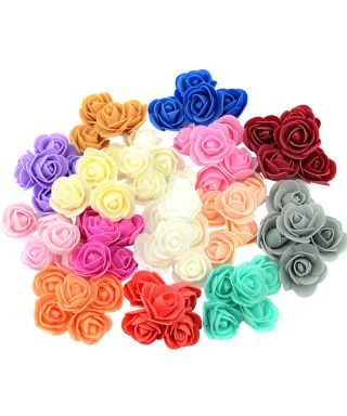 50 Mini ROSES diamétre 3cm , couleurs au choix
