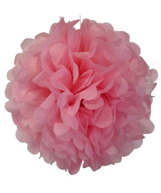 pompon papier de soie rose, pour une ambiance romantique pensez aux pompons . Suspendus dans la salle ou à l'extérieur