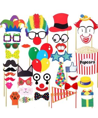 Kit photobooth "clown" 34 piéces
